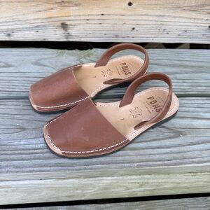 PONS Leather Sandals Classic Avarca De Menorca Full Grain SZ 7 Handmade Spain
